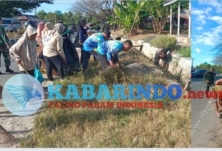 Aksi Nyata Kodim 1313/Pohuwato: TNI, Warga, dan Swasta Bersatu Wujudkan Desa Teratai Bersih