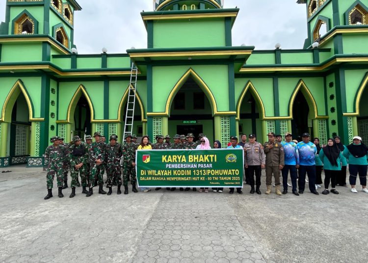 HUT TNI ke-80, Karya Bakti di Pasar Marisa Jadi Simbol Kebersamaan