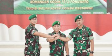 Serah Terima Jabatan Komandan Kodim 1313/Pohuwato dan Tradisi Satuan Korem 133/NW