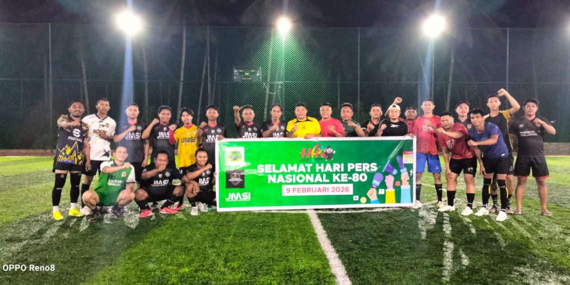 Meriahkan HPN-80, Jurnalist Pohuwato vs Kodim 1313/Pohuwato Gelar Laga Persahabatan Mini Soccer