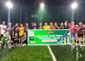 Meriahkan HPN-80, Jurnalist Pohuwato vs Kodim 1313/Pohuwato Gelar Laga Persahabatan Mini Soccer
